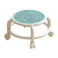 thumbnail image 1 of simhoa Round Rolling Low Stool Lightweight with Wheels for Home Pedicure Garage Blue, 1 of 8