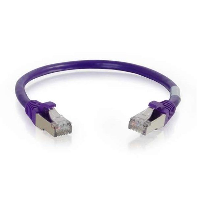 Câble de Réseau Ethernet Cat6 de 15 Pi Sans Accroc avec Blindage-STP - Violet