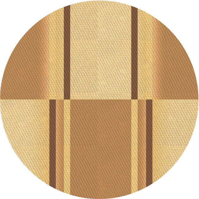 Ahgly Tapis Rond Lavable en Machine Intérieur Transitionnel Chrome Or Jaune, 4 Pieds Rond