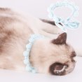thumbnail image 3 of CBFFDC Cat Necklace Handmade Beautiful Fake Pearl Decor Fur Ball Pet Dog Collar Pet Neck Circle, 3 of 7
