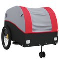 thumbnail image 2 of vidaXL Bike Trailer Black and Red 45 kg Iron, 2 of 5