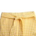 thumbnail image 4 of Besolor Women's Plus Size Plaid Maxi Skirt High Waisted Tie Knot A-Line Irregular Ruffle Hem Long Skirt, 4 of 6
