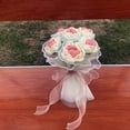 thumbnail image 1 of Vaidha Knitted Roses Hand Woven Rose Simulation Yarn Knitted Bouquet Floral Decoration Gift, 1 of 6