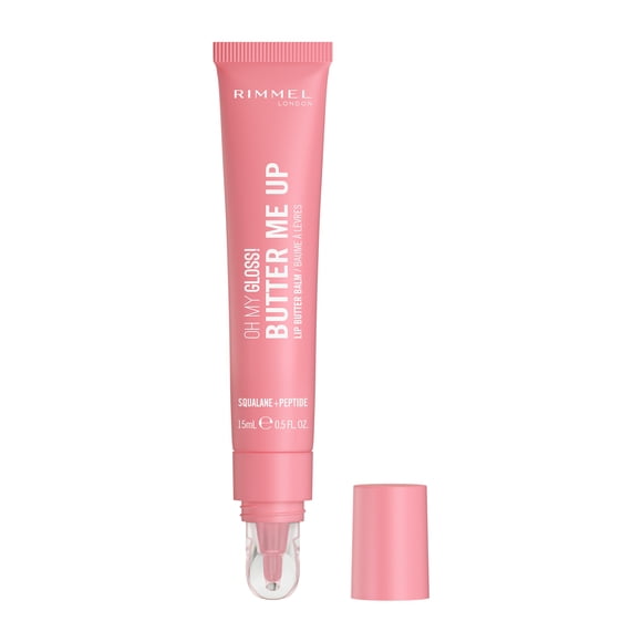 Rimmel London Oh My Gloss Butter Me Up Lip Butter Balm, Hydrating, Tinted Lip Balm, Lip Care, Hydration, Nourishing, Squalene