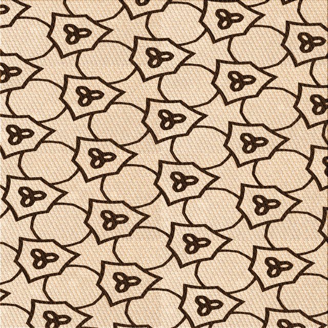 Ahgly Company Machine Washable Indoor Square Transitional Light Brown Area Rugs, 5' Square