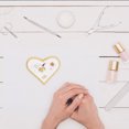 thumbnail image 1 of CIMAXIC Nail Art Palette Resin Heart Design Nail Color Mixing Board for Professional Manicure, 1 of 6