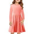 thumbnail image 2 of Rbaofujie Robe Maxi à Manches Longues pour Filles, Couleur Unie, Robes Longues Décontractées, 2 of 9