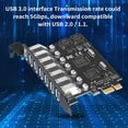 thumbnail image 3 of PCI-E to USB Adapter Board USB 3.0 High Data USB expansion Transmission Speed Expansion Board with 7 Ports, 3 of 8