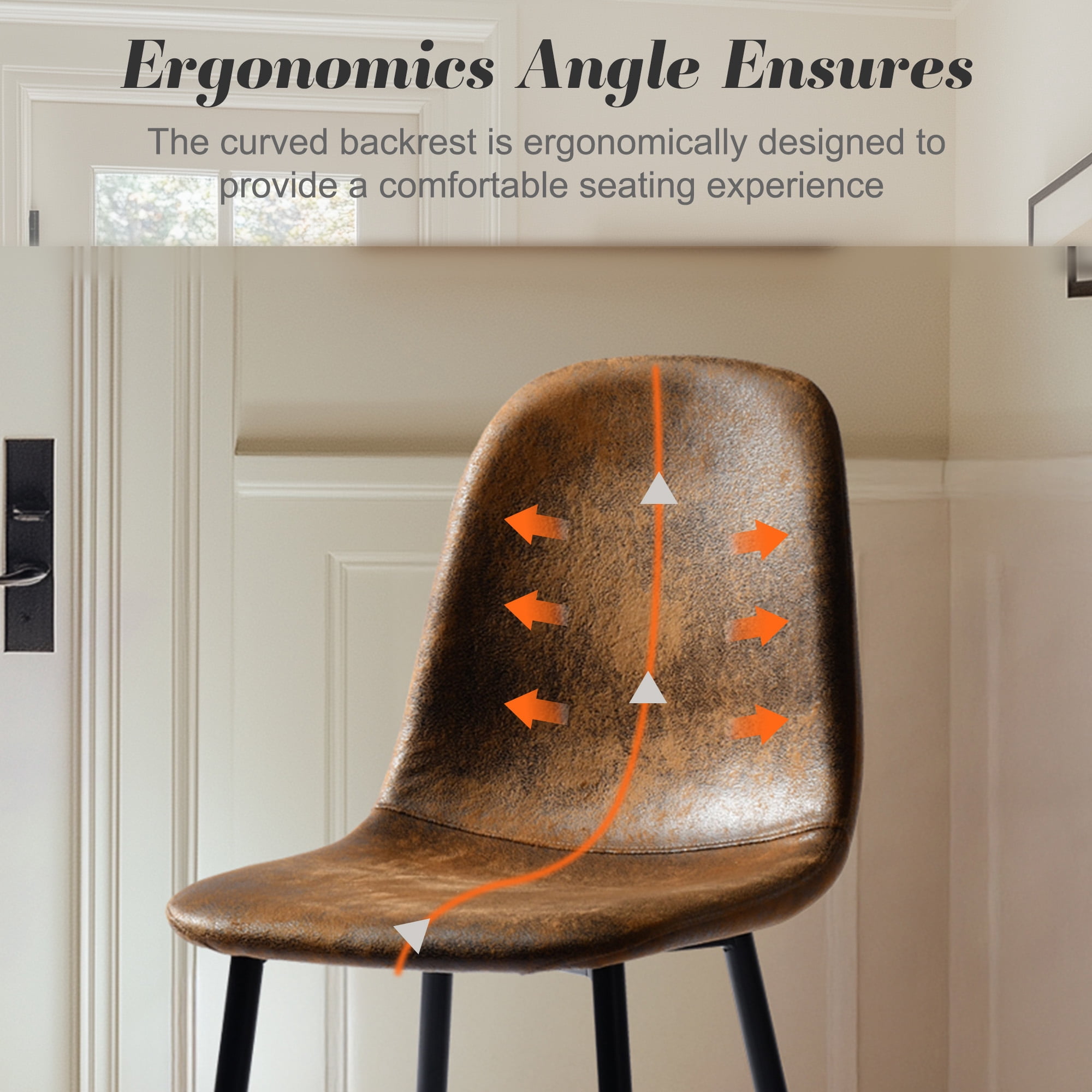 Ensemble de salle à manger rectangulaire moderne 5 pièces Homy Casa, table en faux bois avec 4 chaises rembourrées