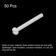 thumbnail image 3 of Unique Bargains Nylon Machine Screws, M4x40mm Slotted Pan Head Fasteners Bolts, White 50Pack, 3 of 4