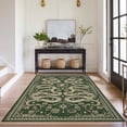 thumbnail image 3 of Garvee 8'x10' Modern Snake Printed Area Rug Washable Living Room Rug, Forest Low Pile Stain Resistant Rug Non Slip Carpet for Bedroom Dining Room, Green, 3 of 6