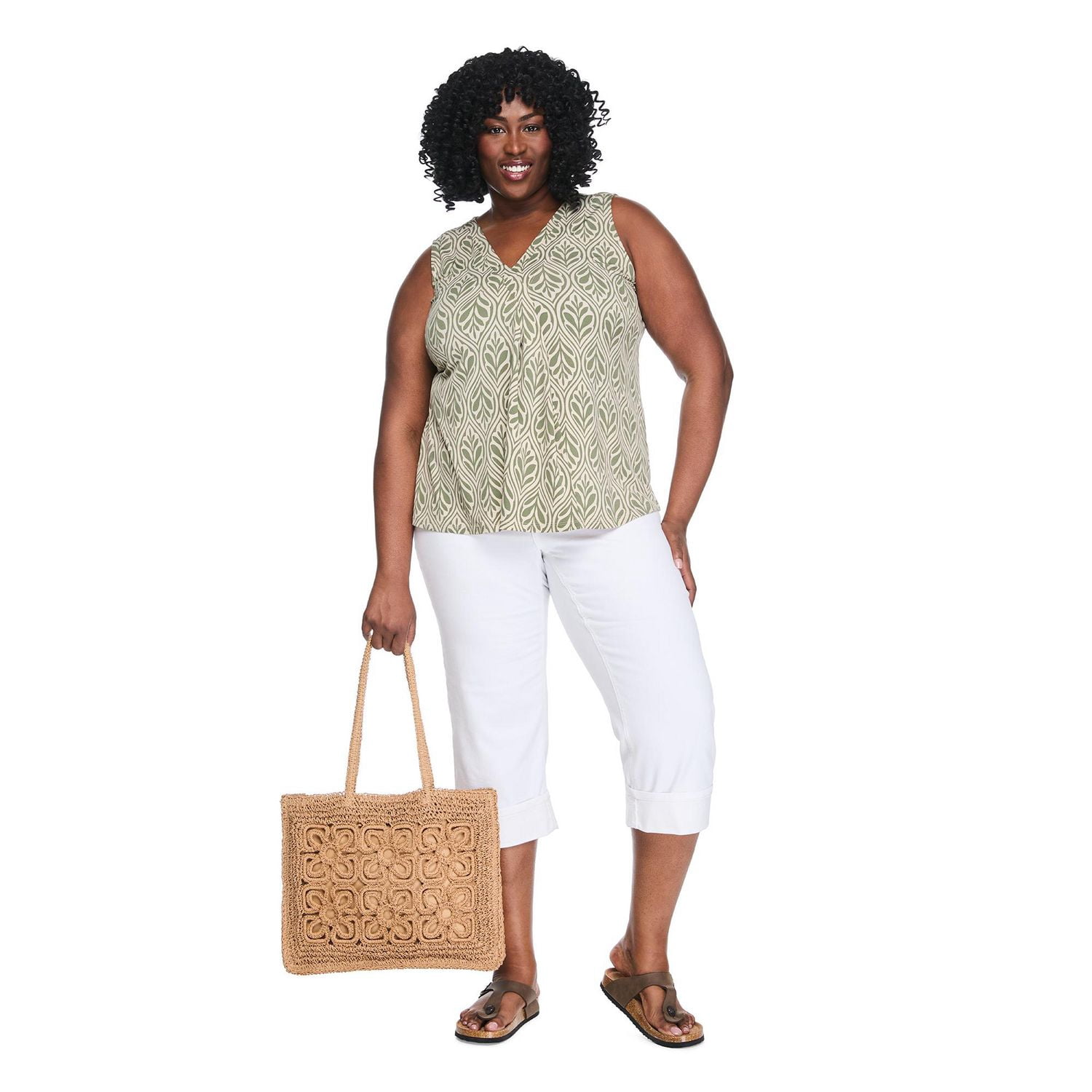 Haut plissé sans manches Lane Bryant Plus pour femmes