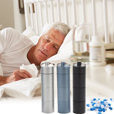 Sentmoon Organisateur de Pilules de Médicaments Distributeur de Pilules Extérieur d'Urgence Git Bocal Scellé en Alliage d'Aluminium Compact et Portable Boîte de Jet d'Urgence Portable Gobelet de Jet