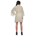 thumbnail image 3 of Moomaya Printed Short Robes For Women Cotton Robes For Women With Lace Trim, 3 of 6