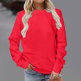 thumbnail image 1 of AherBiu Chandails à Col Rond Surdimensionnés pour Femmes à Manches Longues en Molleton Automne Hiver Décontractés Amples Mode Entraînement Gym Chandail, 1 of 4