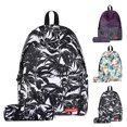 thumbnail image 2 of Shoulder Backpack Fashion Leaf Pattern Printed School Daypack with Pencil Bag, 2 of 2