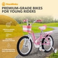 thumbnail image 2 of RoyalBaby Vélo pour Fille Princesse 14 Pouces avec Roues Stabilisatrices, Cygne/rose Classique, 2 of 12