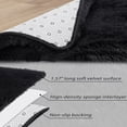 thumbnail image 3 of GlowSol 2' x 8' Hallway Runner Rug Shag Furry Runner Rug Plush Fluffy Rug Soft Rug for Nursery Playroom Home Decorative, Black, 3 of 6