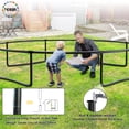 thumbnail image 3 of YORIN Trampoline pour 10 Enfants, Trampoline de 16 Pi pour Adultes avec Filet de Protection, Panier de Basketball, Échelle, Capacité de Poids de 1500 Lb, Trampoline Récréatif Extérieur, Trampoline Robuste, 3 of 7
