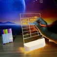 thumbnail image 4 of Glow Writing Tablet under $5! Yannianjz Glow Writing Tablet, Reusable LED Light Doodle Board with Stand, Erasable Drawing Pad forKids, USB Powered Acrylic Sketch Board, 4 of 9