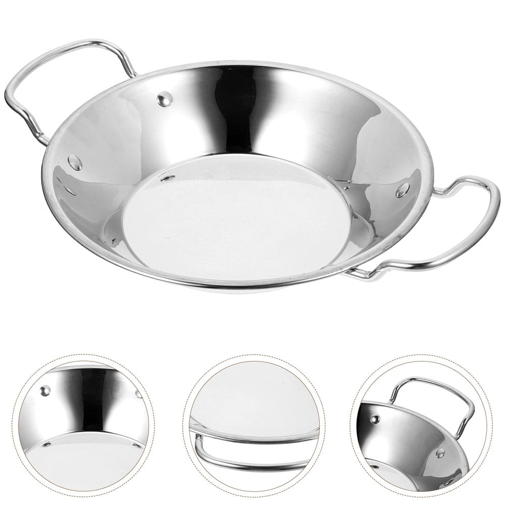 LEEYNEER metal cookware Cooking Pan Silver Easy to Clean 1Set  Home Cooks