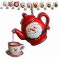 thumbnail image 2 of QIPOPIQ Vintage Christmas Teacup And Teapot Festive Decoration, 2 of 3