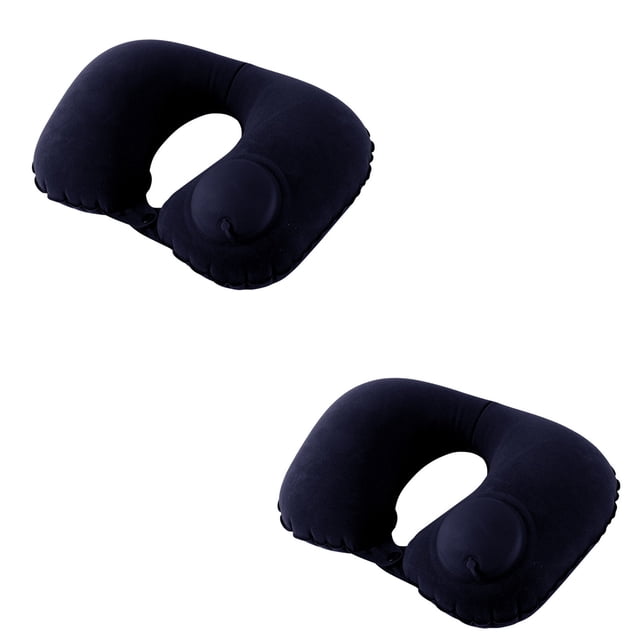 Coussin de Voyage en U Souple Portable 2 Pcs pour Voiture, Protection de Cou Gonflable