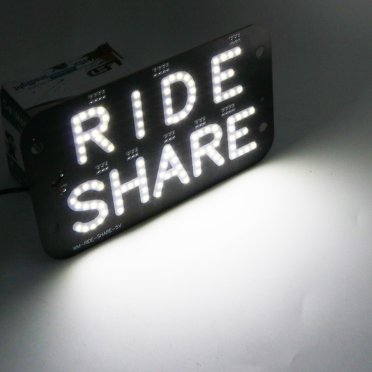 LED Light Sign For Car 7.5 X 4.5 Inch Windshield LED Car Sign With Suction Cups Text Led Light For Ride Driver