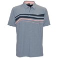 thumbnail image 3 of JDX Golf Men's X5 Striped Polo Shirt, Small Melange Gray, 3 of 3