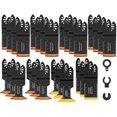thumbnail image 3 of 28Pcs Titanium Coated Oscillating Saw Blades Arc Edge Multitool Fast Cutting Blades for Wood Plastic Metal, 3 of 11