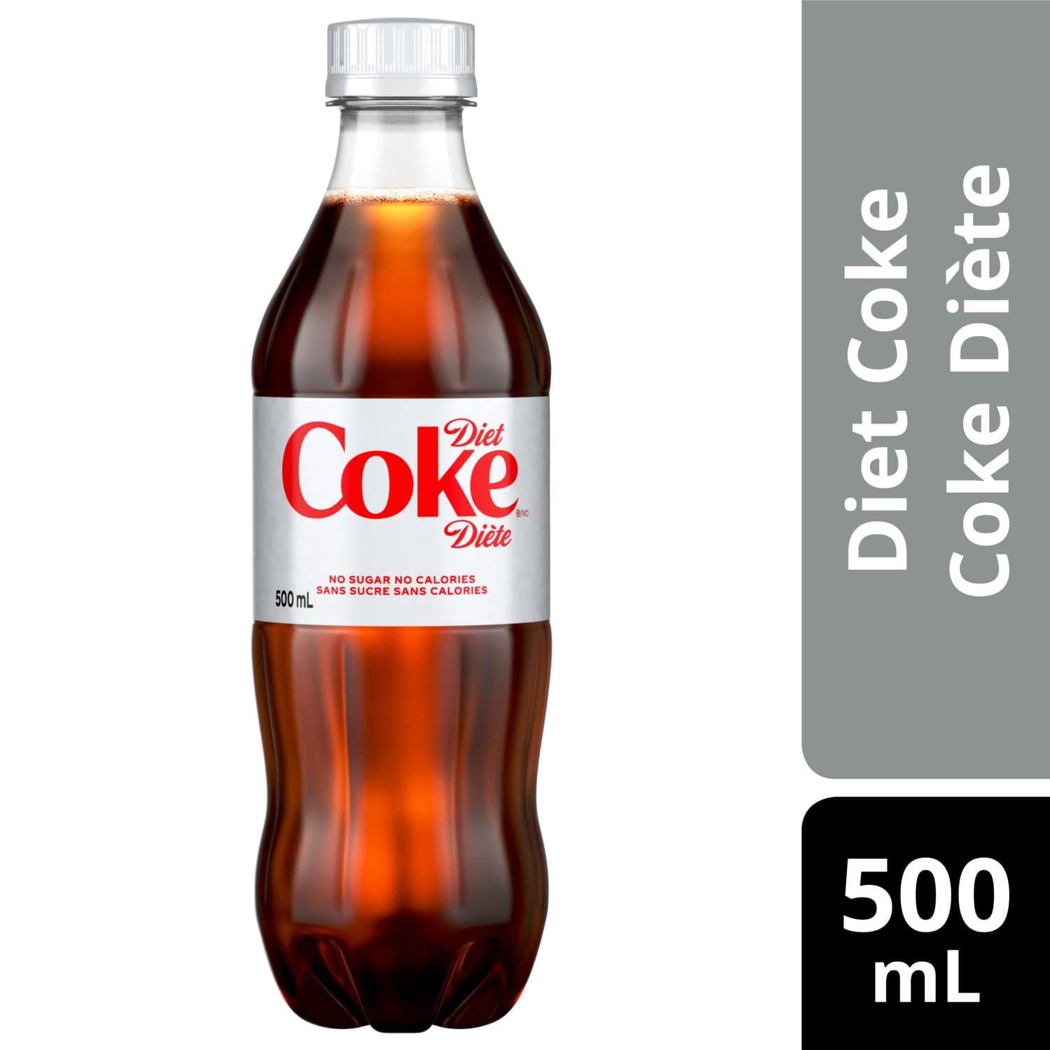 Diet Coke Soda Pop Bottle, 500 mL