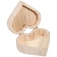thumbnail image 1 of Heart Shape Jewelry Trinket Box Wooden Jewelry Case Decorative Storage Box, 1 of 1