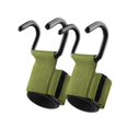 thumbnail image 2 of Lipstore Fitness Weight Lifting Hook Padded Wrist Straps for Powerlifting Shrugs Rows Green, 2 of 8