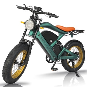 Dual drive et dual batteries Retro Electric Bike - 1200W Moteur (à entraînement simple/double), cadre en aluminium, GPS, Tourner les signaux & Composants Shimano pour l'aventure urbaine/hors route