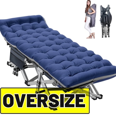 ABORON Lit de Camp Pliant Surdimensionné TTG pour Adultes et Enfants, 78 Pouces L x 32 Pouces L x 18 Pouces H Grands Lits d'Appoint Pliants, Lit de Couchage Pliant 900 Lb avec Matelas Double Face et Sac de Transport