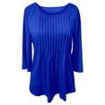 thumbnail image 3 of Huaizzzy Haut à Manches Longues pour Femme, Mode Décontractée, Plissé, Col Rond Bas, Hauts Athlétiques à Manches Courtes pour Femmes, Grands T-Shirts pour Femmes, T-Shirts Unis pour Femmes, Haut d'Entraînement pour Femme, Chemises à Manches Longues pour Femmes, 3 of 3