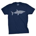 thumbnail image 1 of Mens Dun Dun Shark Theme T-Shirt Cool Graphic Great White Music Text Tee (Heather Navy - Dun Dun) - S, 1 of 4