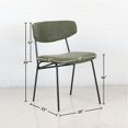 thumbnail image 2 of Ingrid Contract Grade Modern Faux Leather & Metal Side Chair (Set of 2), 2 of 4