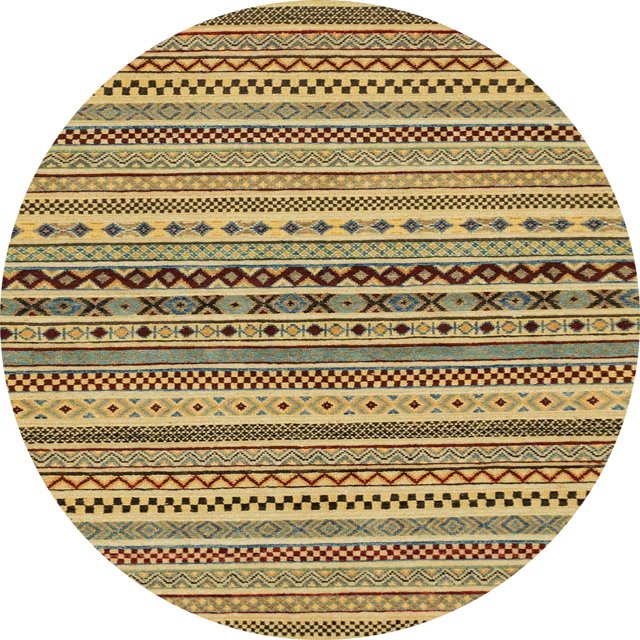 Ahgly Company Tapis d'Intérieur Ronds Abstraits Brun Rougeâtre, Tapis de Zone Abstraits, 6 Pieds Rond