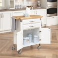 thumbnail image 3 of Homestyles Dolly Madison Wood Rolling Kitchen Cart in Off White, 3 of 19