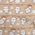 thumbnail image 1 of oneOone Cotton Cambric Light Brown Fabric Asian Kawaii Rabbit Craft Projects Decor Fabric Printed By The Yard 42 Inch Wide, 1 of 4