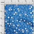 thumbnail image 2 of oneOone Georgette Viscose Blue Fabric Asian Floral Fabric For Sewing Printed Craft Fabric By The Yard 42 Inch Wide, 2 of 4