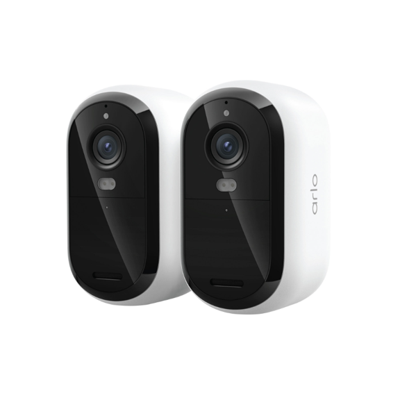 Arlo Essential 3rd Gen 2K Wire-Free Outdoor Security Camera, White, 2-Pack