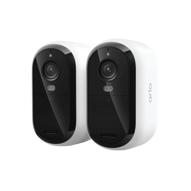 Arlo Essential 3rd Gen 2K Wire-Free Outdoor Security Camera, White, 2-Pack