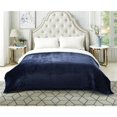 thumbnail image 1 of Cozy Tyme B173A-20NYT-UE 60 x 80 Po Pascal Flanelle Solide Réversible Jeter Couverture&44; Marine, 1 of 7