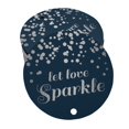 thumbnail image 1 of Inkdotpot Pack Of 100 Let Love Sparkle Wedding Favor Paper Tags Craft Real Silver Foil Hang Tags, 1 of 6