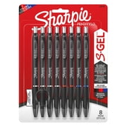 Sharpie S-Gel, Gel Pens, Medium Point (0.7 mm), Assorted Colours, 8 Count