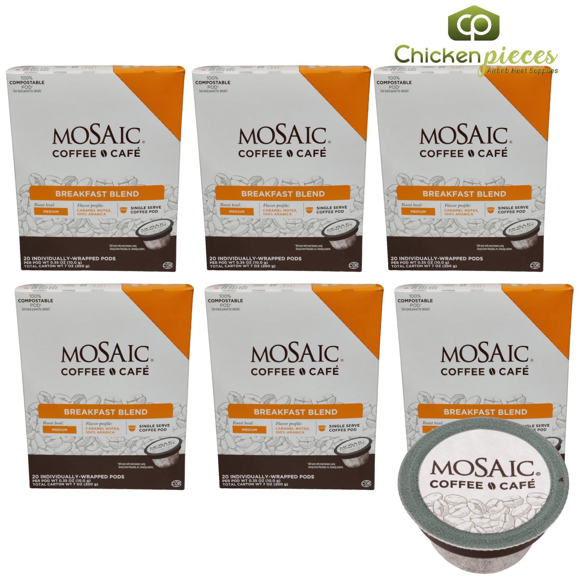 Mosaic Breakfast Blend Coffee, Single Serve Pod | 20UN/Unit, 6 Units/Case