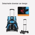 thumbnail image 4 of Sac à Dos pour Outils Roulant, Sac Organisateur d'Outils Grande Capacité avec Barre de Traction pour Montée d'Escalier, Sac à Dos pour Outils Roulant pour Électricien Sac à Outils Robuste sur Roue 35 L, 4 of 7