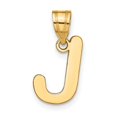 thumbnail image 1 of Diamond2Deal 14K Yellow Gold Bubble Letter J Initial Pendant for Women, 1 of 5